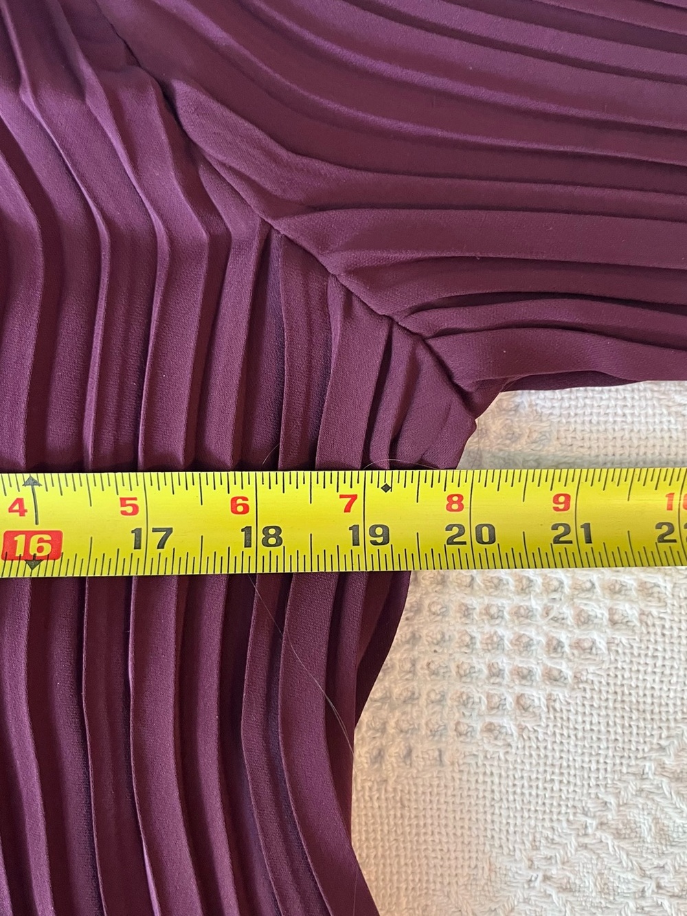 J. Jill Plum Pleated V-Neck Ruffle Poet Blouse in a Rich Burgundy Purple - Picture 5 of 9